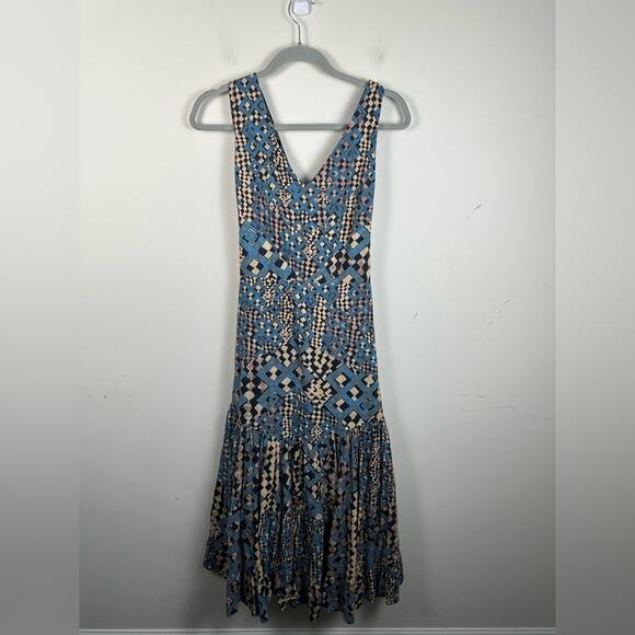 New Anthropologie Let Me Be Flounced Maxi Dress Size Small Multicolor small - Picture 3 of 11